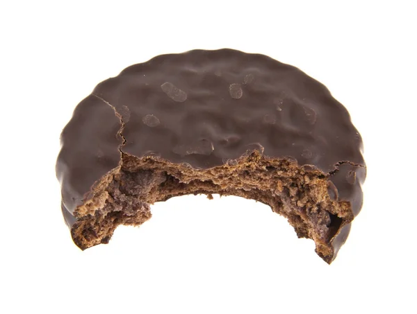 Печенье в шоколаде изолированы на белом фоне — стоковое фото