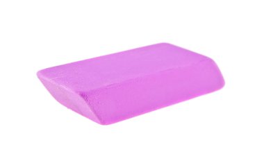 Beyaz arka plan üzerinde izole pembe silgi