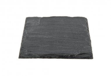 Beyaz arka plan üzerinde izole siyah arduvaz kurulu