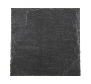 Beyaz arka plan üzerinde izole siyah arduvaz kurulu