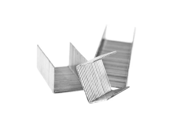 Staples for stapler isolated on white background — Stock Photo, Image