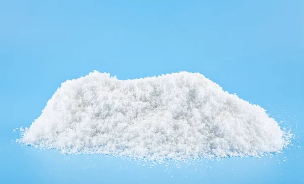 White snow on a blue background — Stock Photo, Image