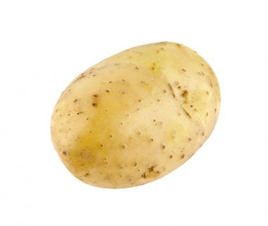 Patatesler beyaz arkaplanda izole