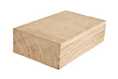 Tahta beyaz arkaplanda izole edildi