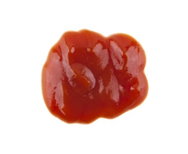 Ketçap beyaz arkaplanda izole edildi