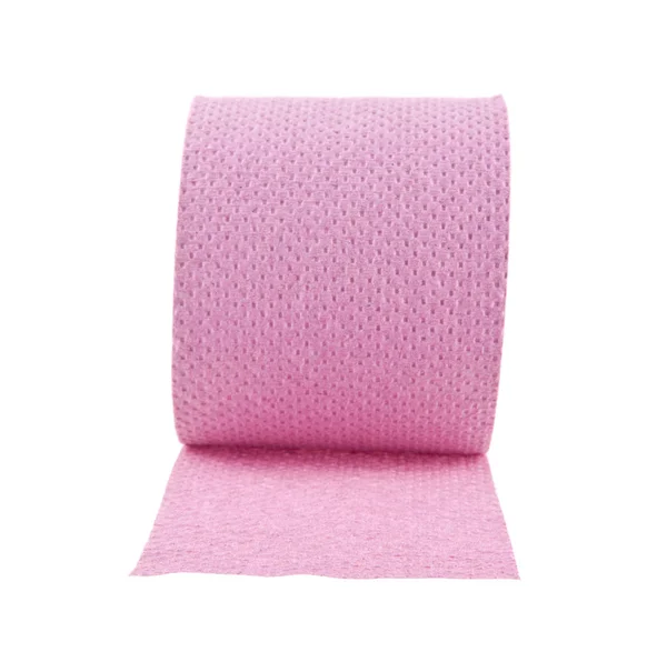 Pink toilet paper isolated on white background — Stock Photo, Image