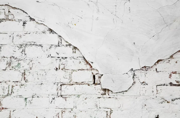 Arkaplan olarak beyaz tuğla duvar — Stok fotoğraf