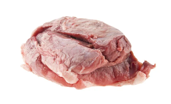 Carne de porco isolada sobre fundo branco — Fotografia de Stock