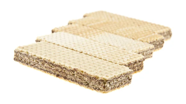 Wafels geïsoleerd op witte achtergrond — Stockfoto