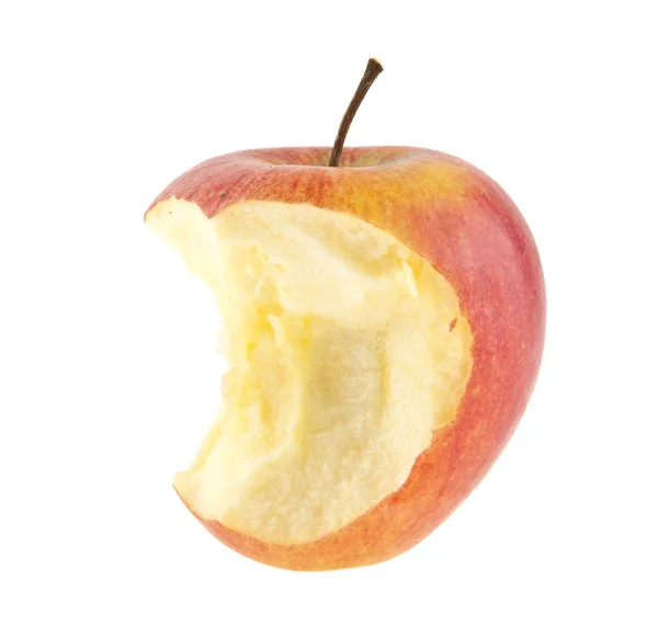Ugryzione jabłko izolowane na białym tle — Zdjęcie stockowe