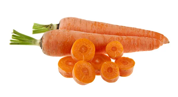 Zanahorias aisladas sobre fondo blanco —  Fotos de Stock