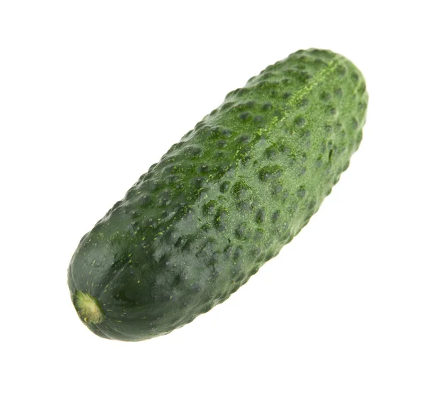 Beyaz arkaplanda yeşil salatalık izole edilmiş — Stok fotoğraf