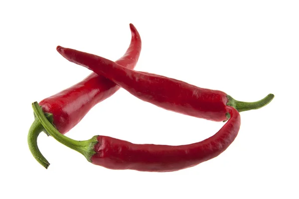 Pimiento rojo aislado sobre fondo blanco — Foto de Stock