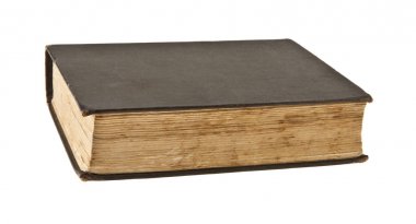 Beyaz arkaplanda izole edilmiş eski kitap