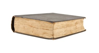 Beyaz arkaplanda izole edilmiş eski kitap