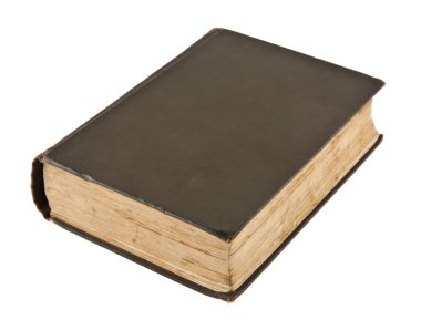 Beyaz arkaplanda izole edilmiş eski kitap