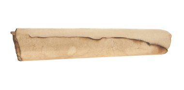 Beyaz arkaplanda izole edilmiş eski kağıt