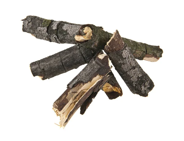 Beyaz arkaplanda yakacak odun