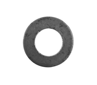 Beyaz arka plan üzerinde izole metal çamaşır makinesi