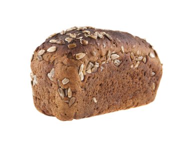 ekmek beyaz arkaplanda izole edildi