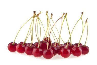 Beyaz arka plan üzerinde izole kırmızı kiraz