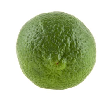 Beyaz arkaplanda yeşil kireç izole