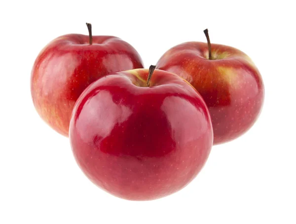 Kırmızı elmalar beyaz arkaplanda izole edilmiş — Stok fotoğraf
