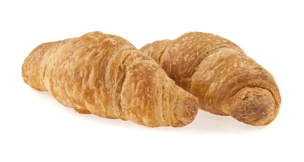 Croissants geïsoleerd op witte achtergrond — Stockfoto