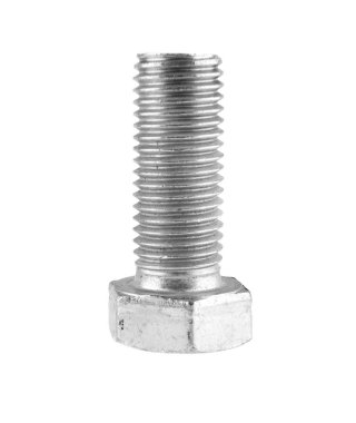 Metal cıvata beyaz arkaplanda izole edildi