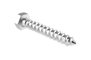 Beyaz arka plan üzerinde izole metal vida