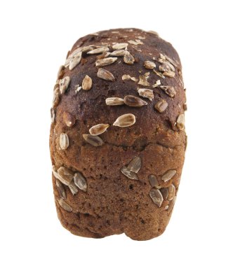 Beyaz bir arka plan üzerinde izole tohumları ile ekmek