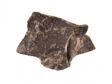 Beyaz arka plan üzerinde izole parça çikolata