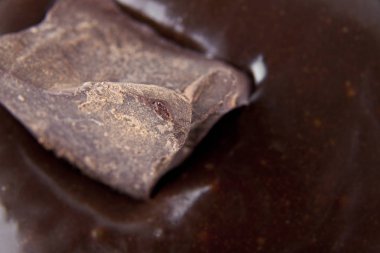 sıvı bir arka plan olarak çikolata yığın çikolata