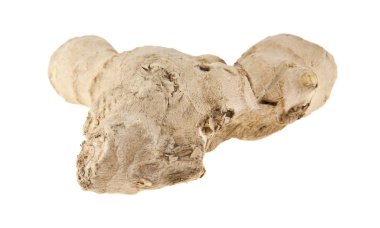 Beyaz arkaplanda zencefil izole