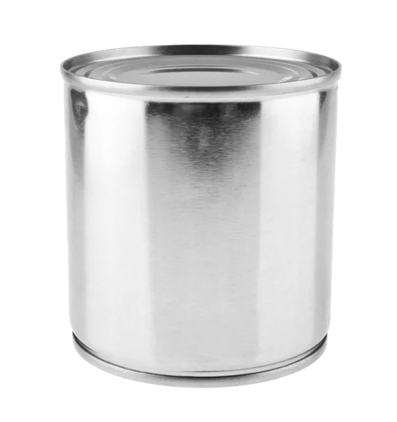 Tin Can isolé sur un fond blanc — Photo