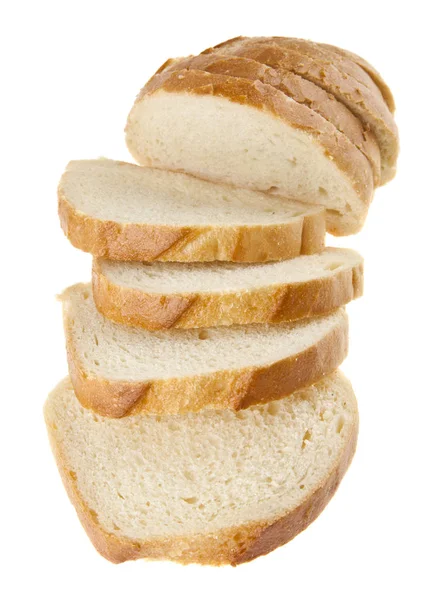 Sliced bread isolated on white background — Stock Photo, Image