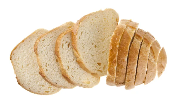 Krájený chléb izolované na bílém pozadí — Stock fotografie