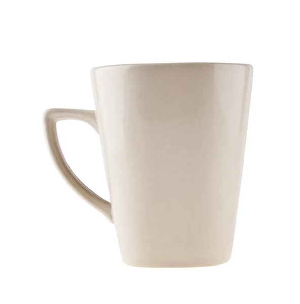 Weiße Tasse isoliert auf weißem Hintergrund — Stockfoto