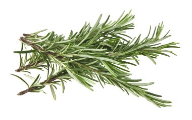 Beyaz arkaplanda biberiye izole edildi