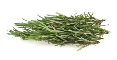 Beyaz arkaplanda biberiye izole edildi