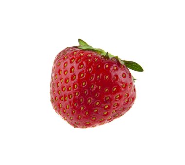 taze ve sulu çilek beyaz zemin üzerine izole