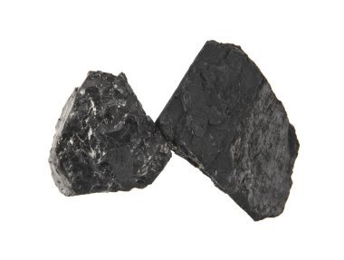 kömür beyaz arkaplanda izole edildi