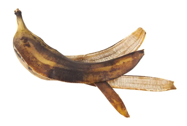 Bananowe skóry na białym tle — Zdjęcie stockowe