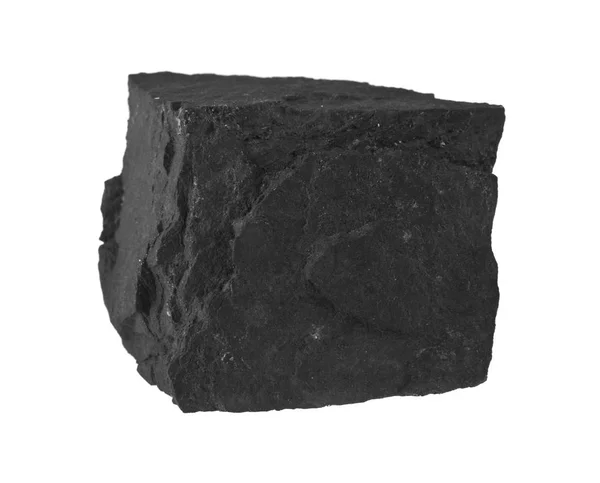 Svart kol isolerad på vit bakgrund — Stockfoto