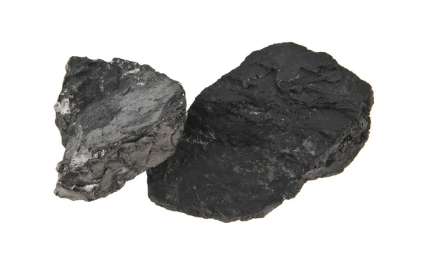 Carbón aislado sobre fondo blanco —  Fotos de Stock