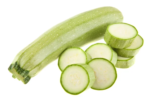 Zucchini isoliert auf weißem Hintergrund — Stockfoto