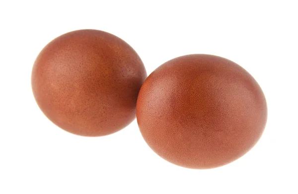 Курячі яйця ізольовані на білому тлі — стокове фото