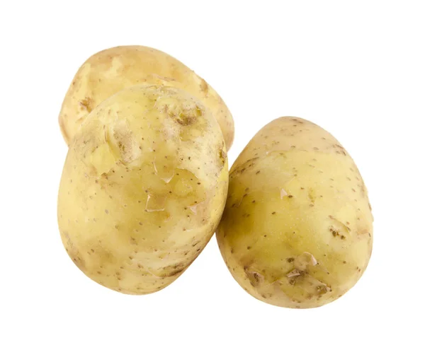 Aardappelen geïsoleerd op witte achtergrond — Stockfoto