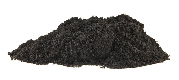 Pile of soil isolated on white background — Stock Photo, Image