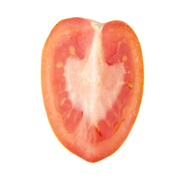 Tomates jugosos rojos aislados sobre fondo blanco —  Fotos de Stock